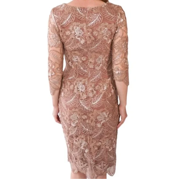 New BHLDN Mackenzie Embroidered Metallic Rose Gold Size 8 - Picture 9 of 15